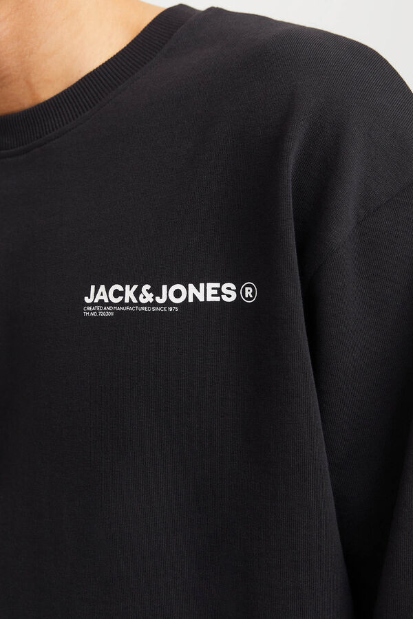Jack & Jones Sweatshirt de ajuste padr&atilde;o preto