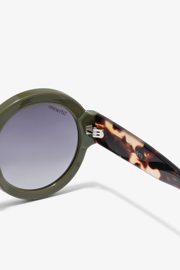 D.Franklin Gafas de sol redondas polarizadas kaki