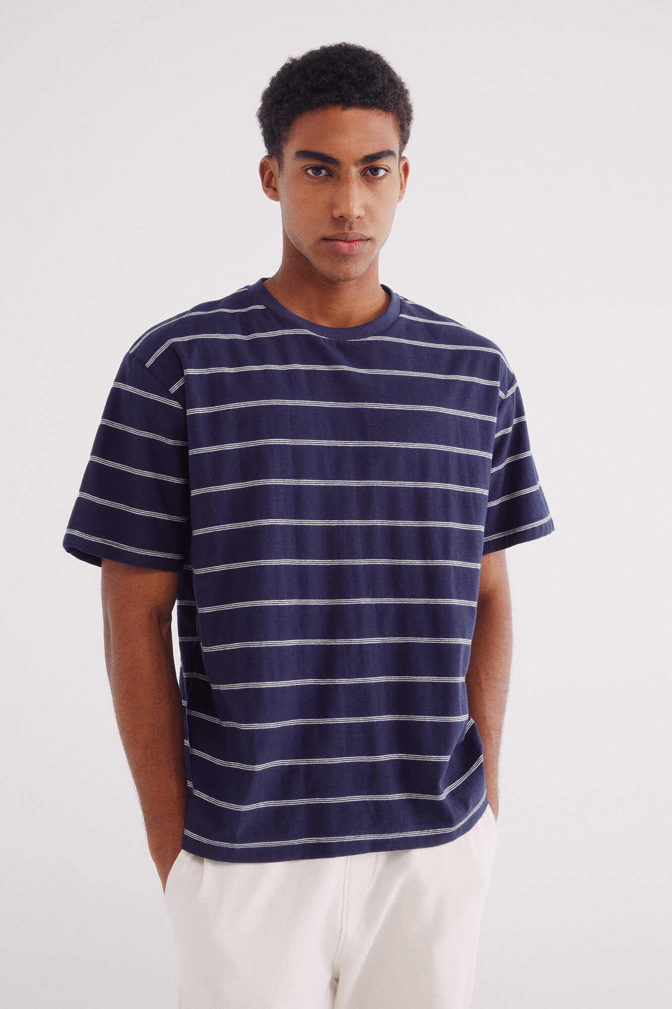 Springfield Camiseta algod&oacute;n slub rayas