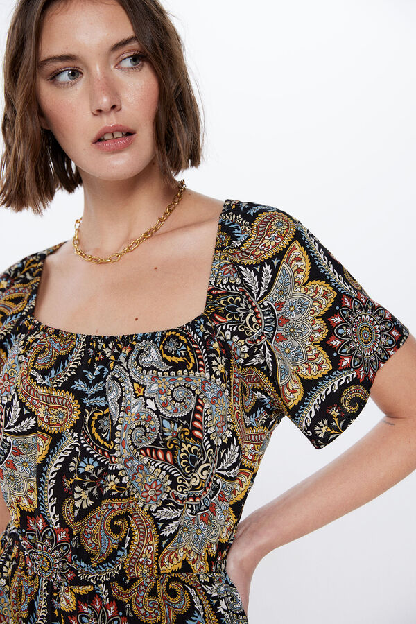 Springfield Mono Largo Estampado negro