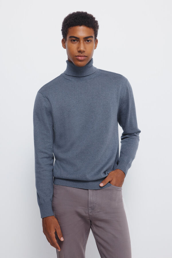 Springfield Camisola b&aacute;sico de gola azul