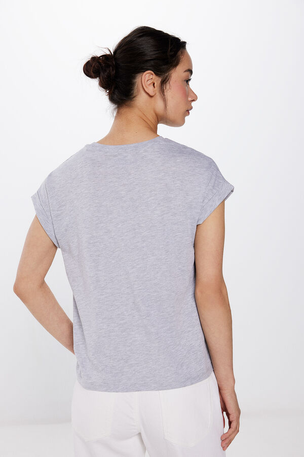Springfield Camiseta Minnie Lentejuelas gris