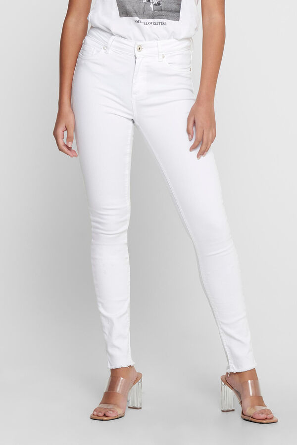 Springfield Jeans Skinny Tiro Medio blanco