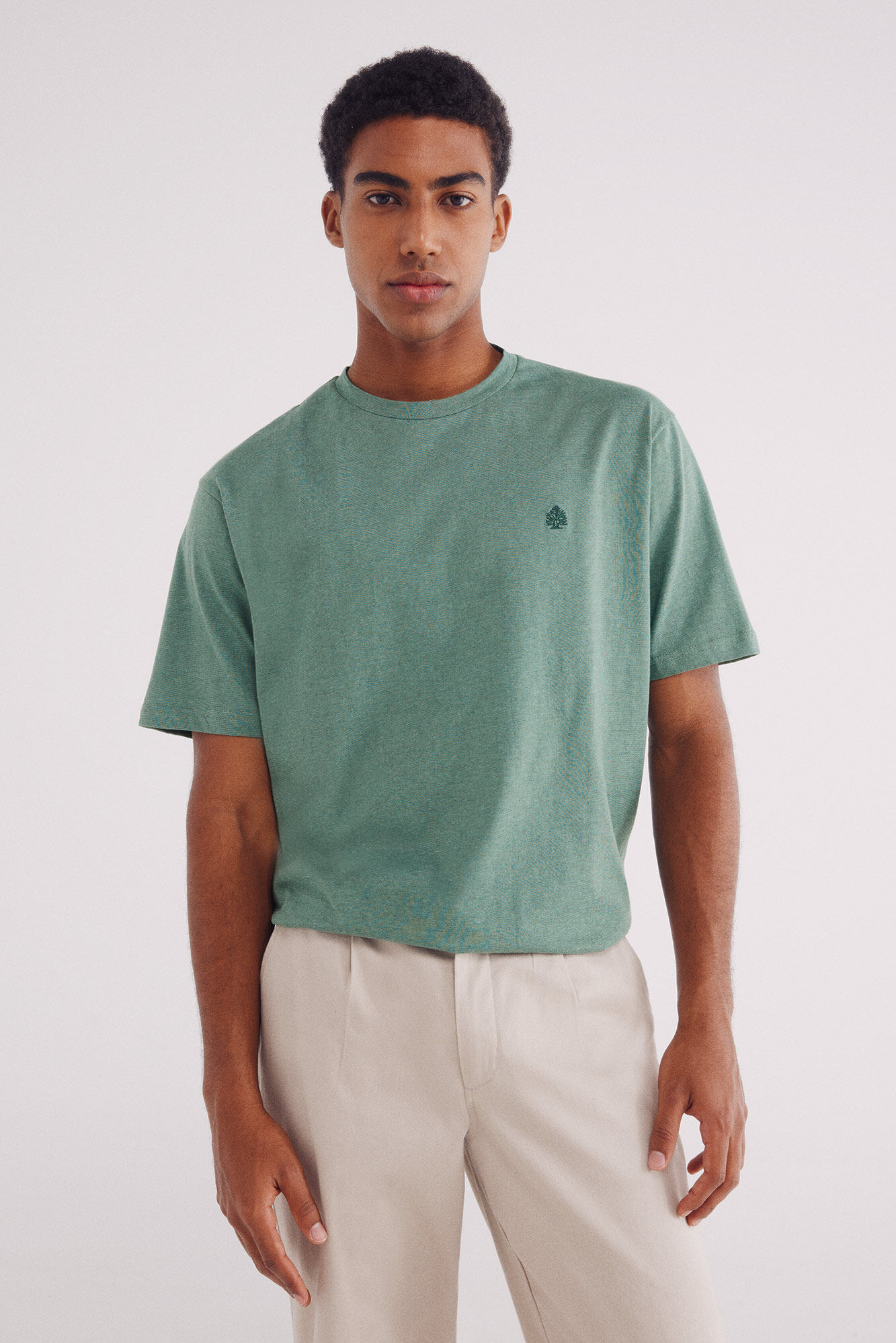 Springfield Camiseta micro listrada tecida