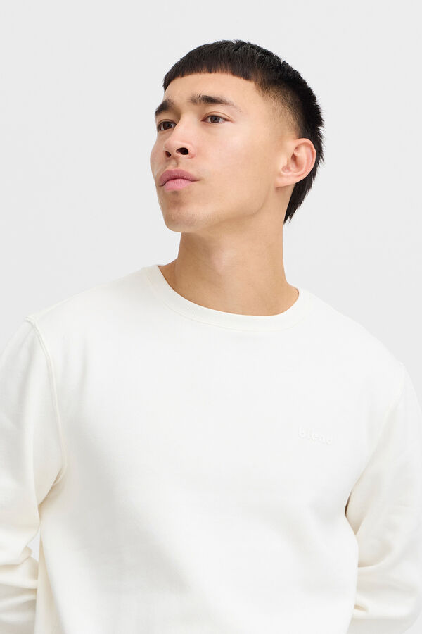 Blend Sudadera Cuello Redondo blanco