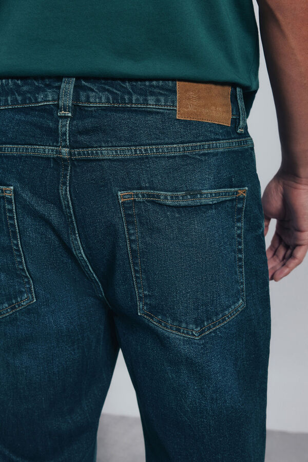 Springfield Jeans lavado oscuro regular fit turquesa