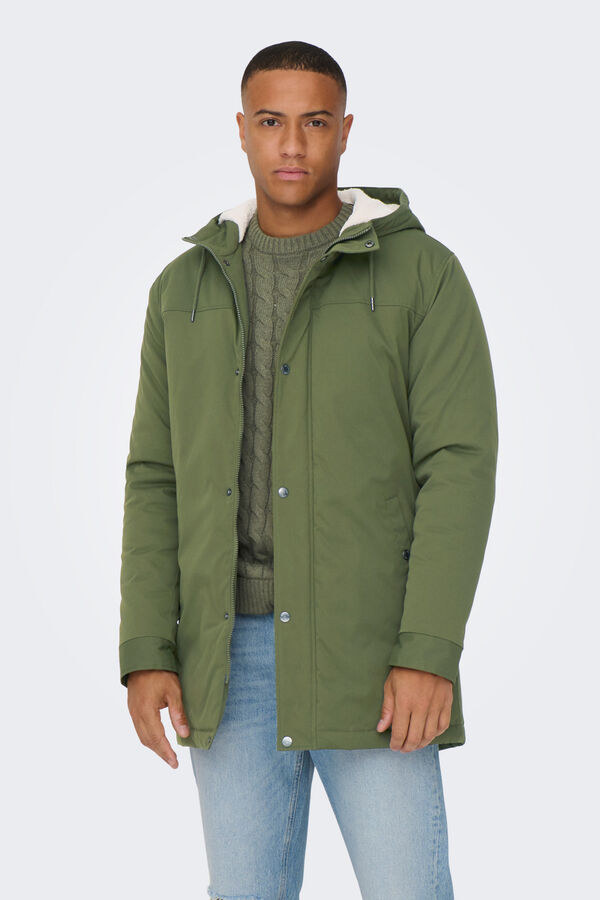 Only & Sons Parka con capucha verde