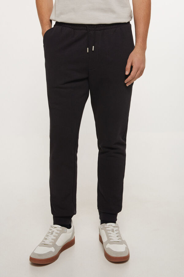 Springfield Calças jogger com cordão preto