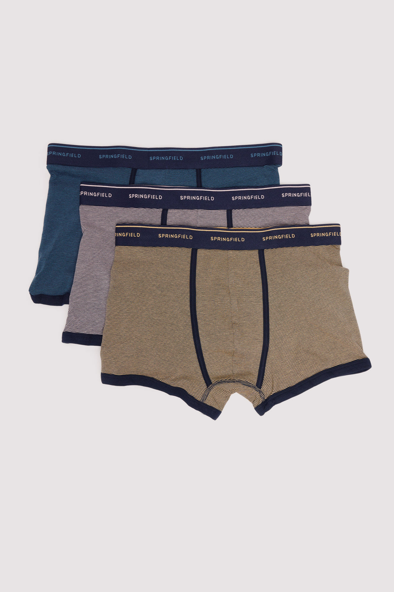 Springfield Pacote com 3 boxers micro listrados