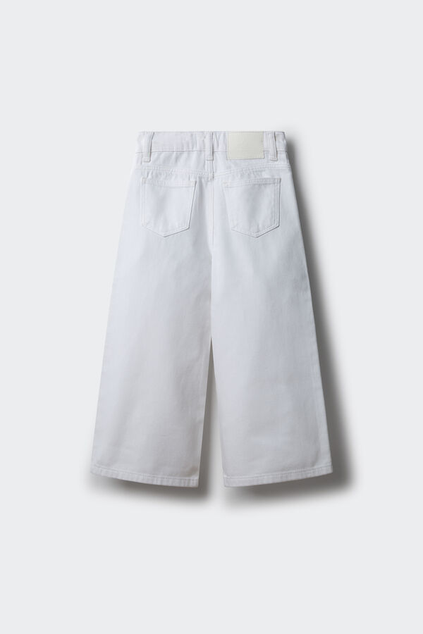 Springfield Kids Cal&ccedil;a culotte denim de menina branco