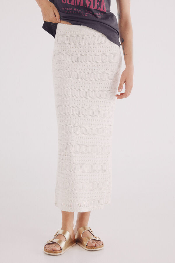 Springfield Saia midi de crochet estampado