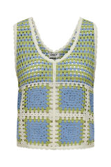 Only Top de malha sem mangas branco