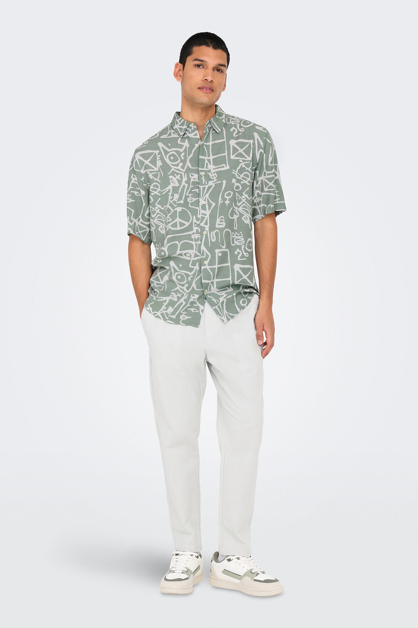 Only & Sons Camisa manga corta estampada