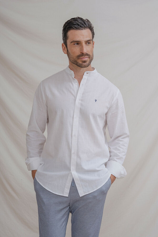 Celopman Camisa flam&ecirc; gola mao branco