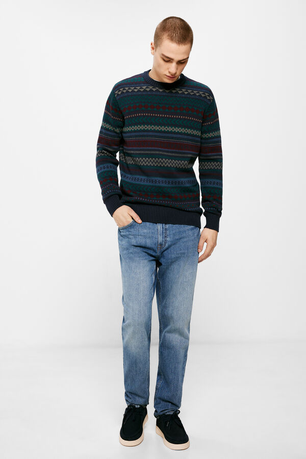 Springfield Jersey fantas&iacute;a jacquard azul