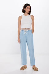 Springfield Pantal&oacute;n Chino Tencel azul