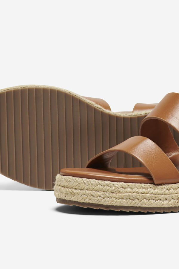 Only Sandalia cu&ntilde;a alpargata tostado