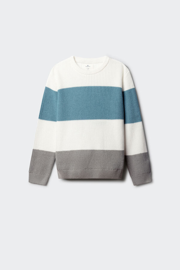 Springfield Kids Camisola &agrave;s riscas para menino azul