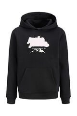 Jack & Jones Junior Sudadera con capucha y estamapdo preto
