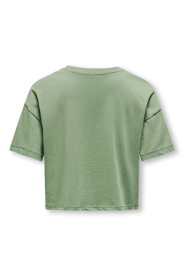 Only Girls Camiseta da menina sorridente verde