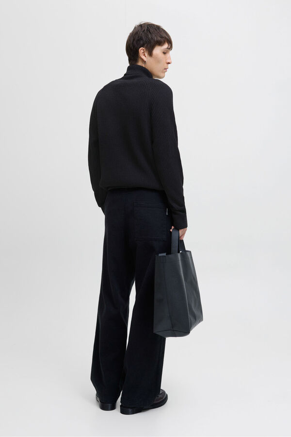 Jack & Jones Jersey b&aacute;sico cuello vuelto negro