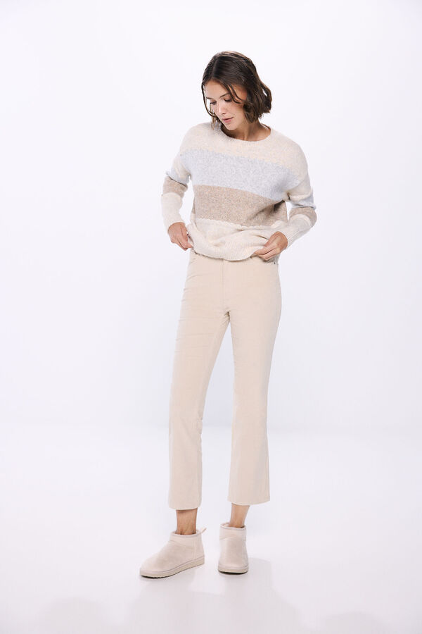 Springfield Pantal&oacute;n pana kick flare beige