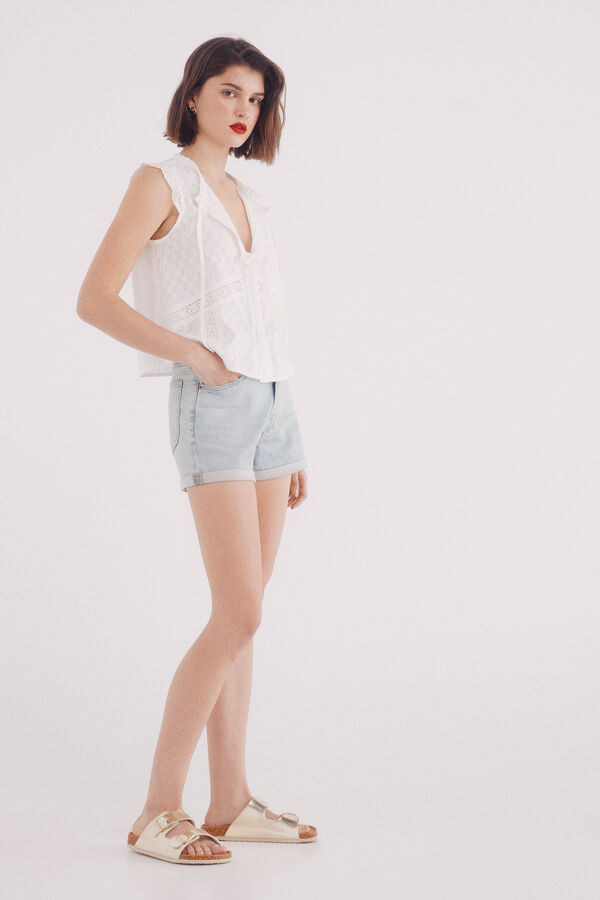 Springfield Blusa com la&ccedil;os branco