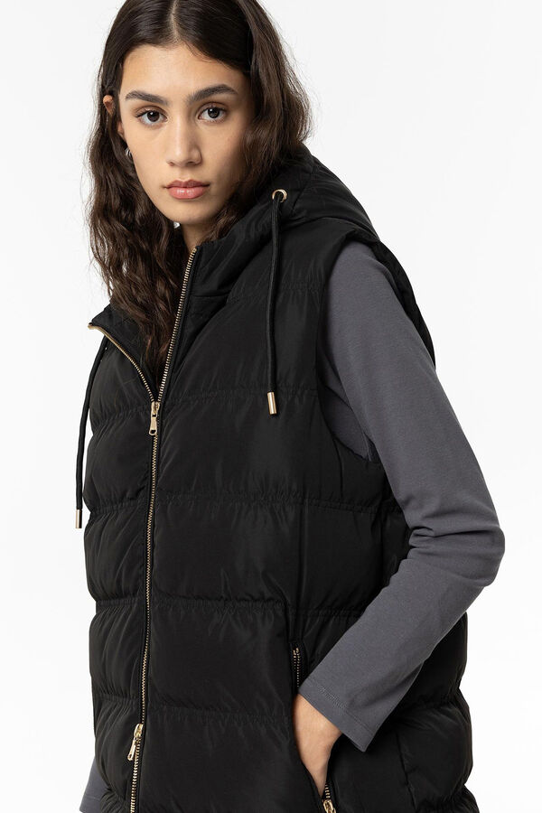 Tiffosi Chaleco Acolchado Combinado Canal&eacute; negro