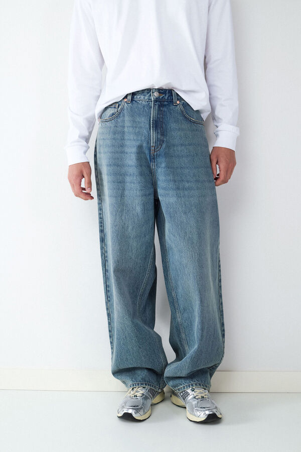 Balmohk Cal&ccedil;a jeans larga e larga azul