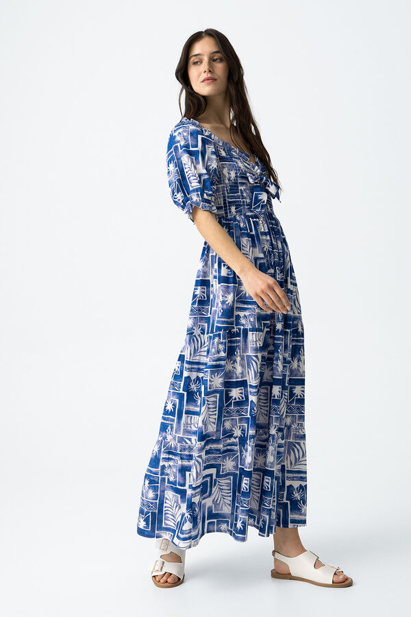 Tiffosi Vestido Estampado azul