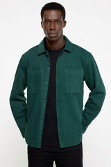 Springfield Sobrecamisa tinte en prenda verde