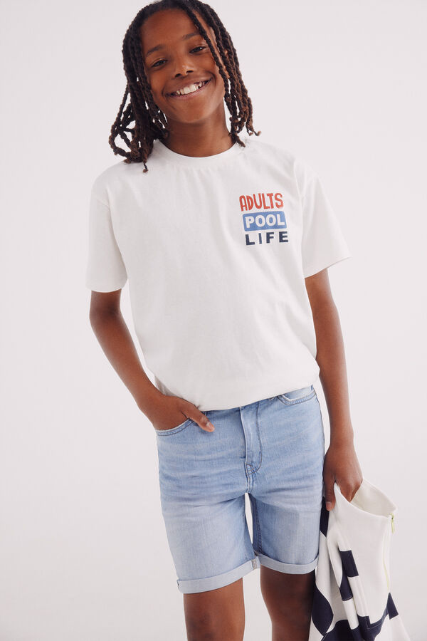 Springfield Kids Camiseta infantil de flamenco bege