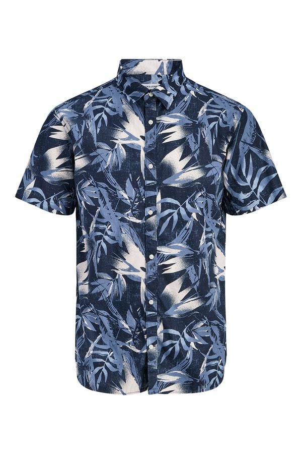 Jack & Jones Camisa regular fit estampada azul