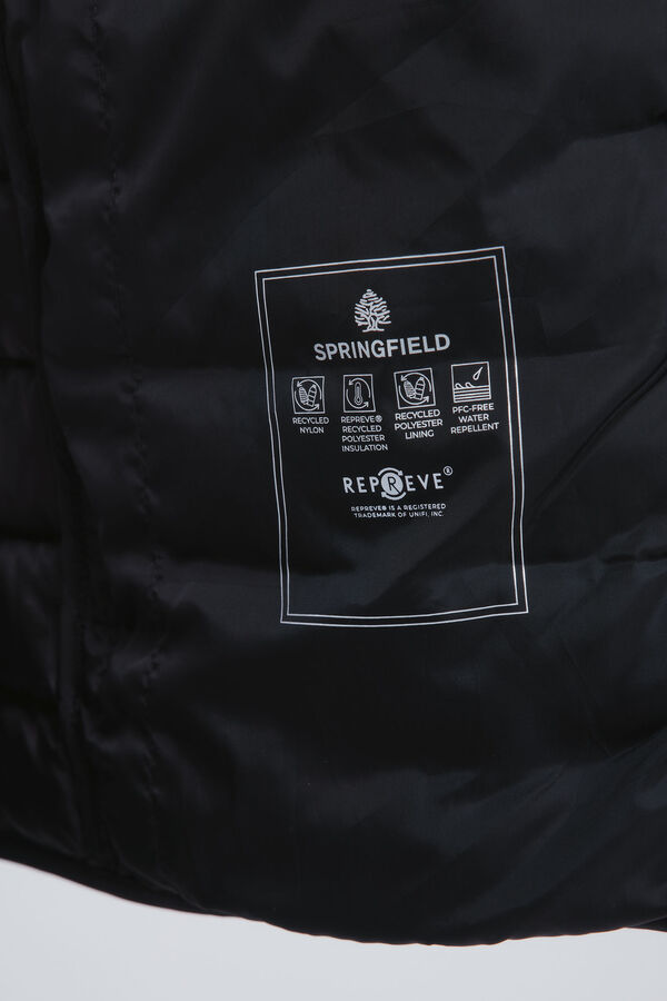 Springfield Chaqueta acolchada capucha negro