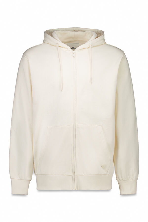 Springfield Sudadera capucha cremallera blanco