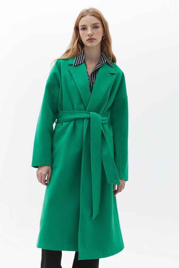 Oxxo Sobretudo com cinto verde