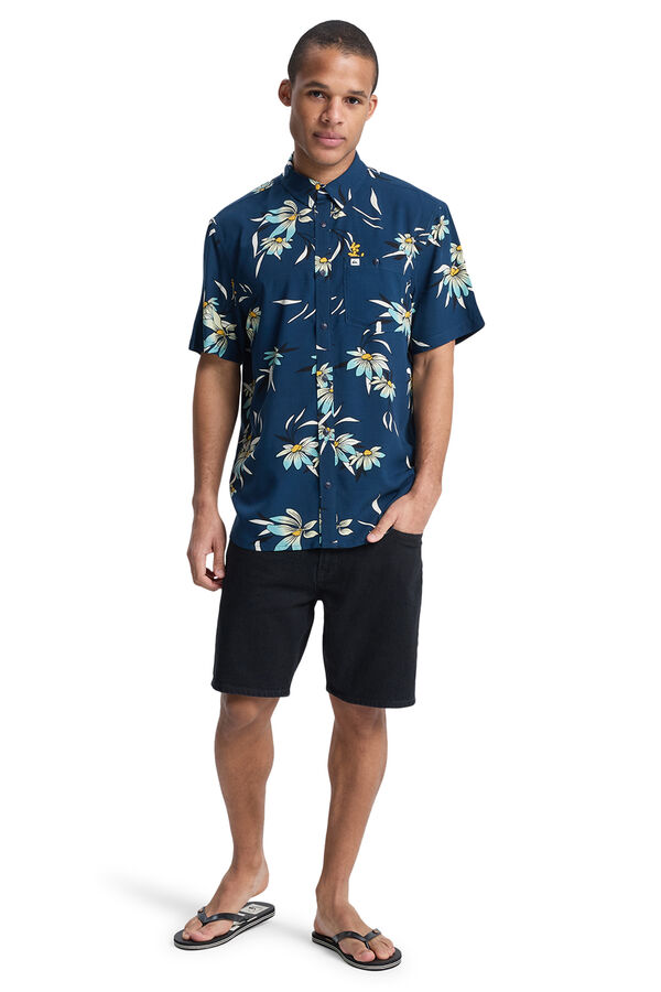 Quiksilver Camisa de manga curta preto