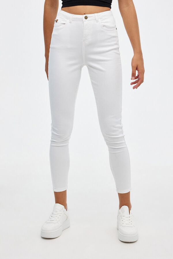 Inside Pantal&oacute;n Skinny High Rise blanco