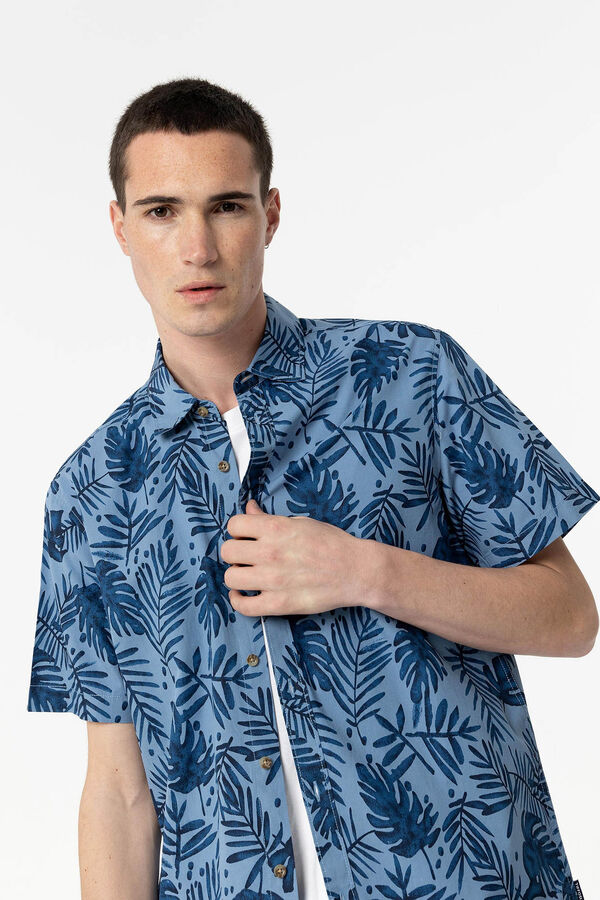 Tiffosi Camisa Regular Fit Estampada azul
