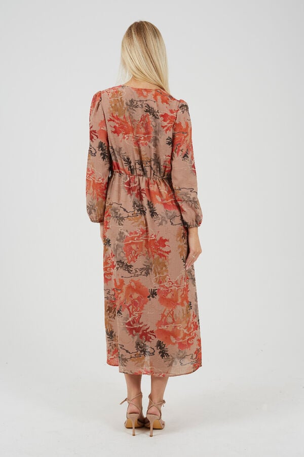 Brave Soul Vestido largo estampado rojo