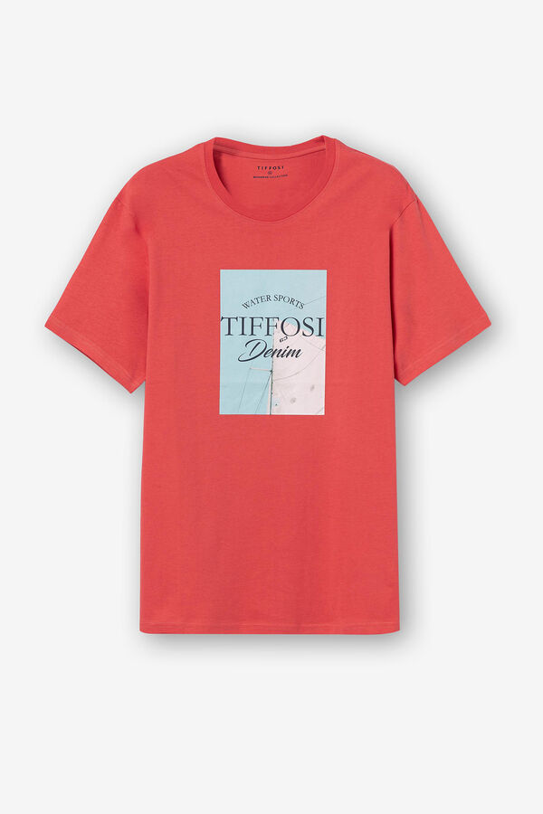 Tiffosi T-shirt com estampado &agrave; frente vermelho