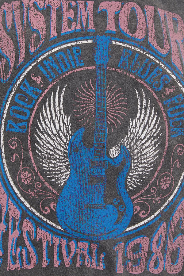 Systemaction Camiseta posicional guitarra gris