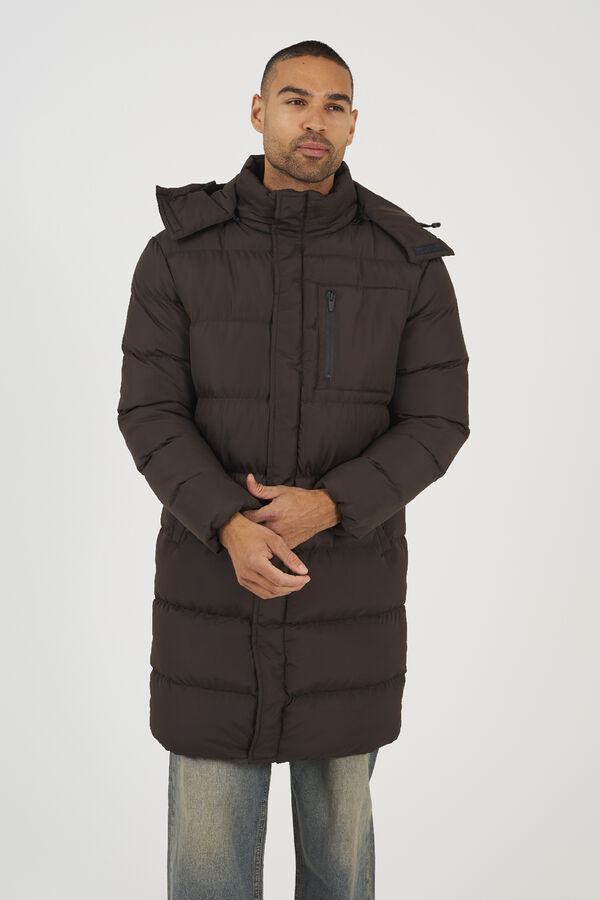 Brave Soul Casaco comprido acolchoado castanho