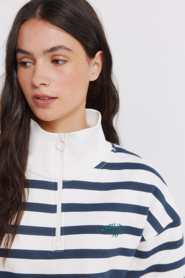Springfield Sweatshirt de riscas bege