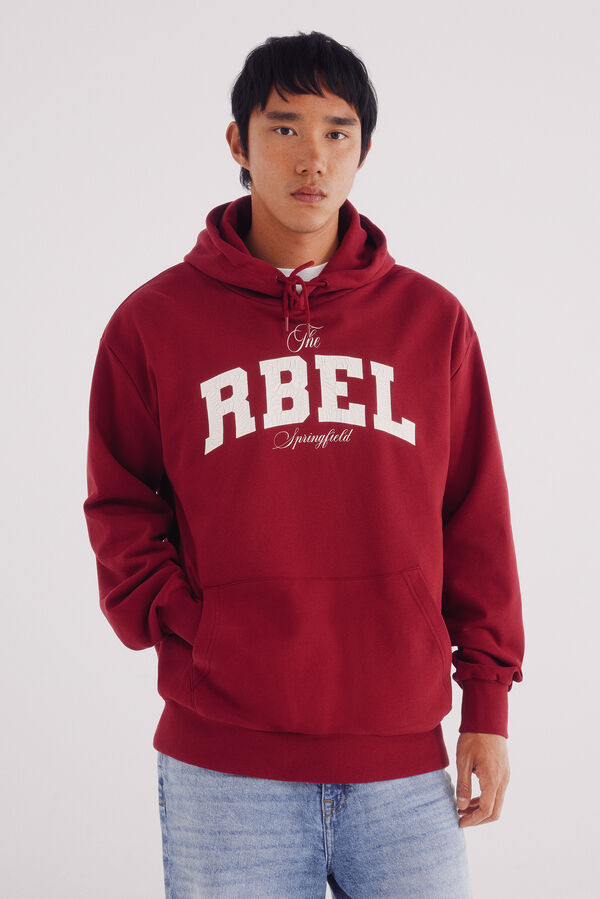 Springfield Sudadera capucha Rbel rojo
