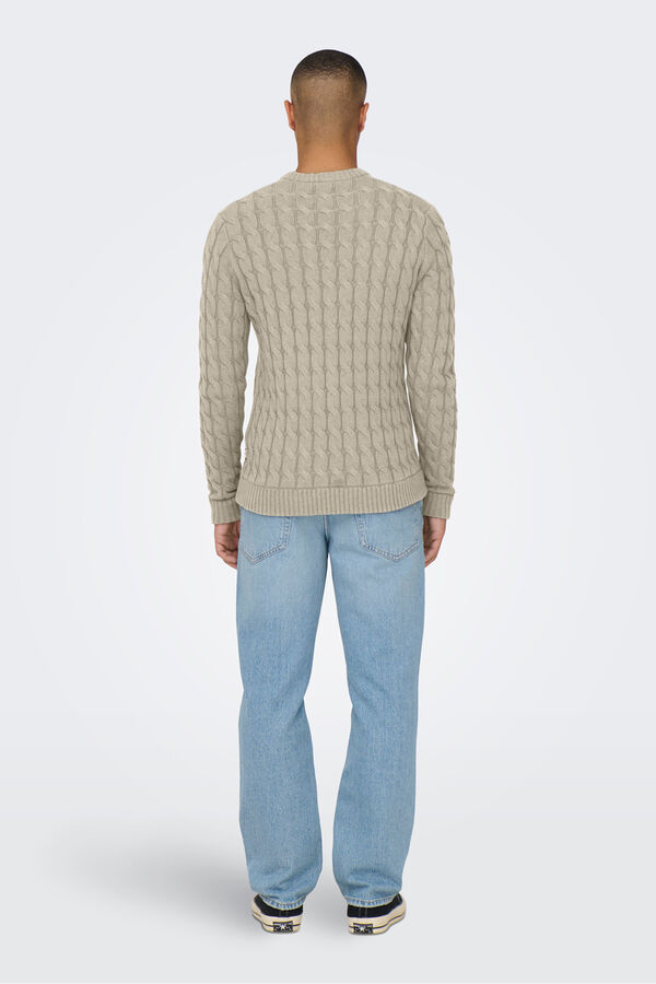 Only & Sons Jersey cuello redondo gris