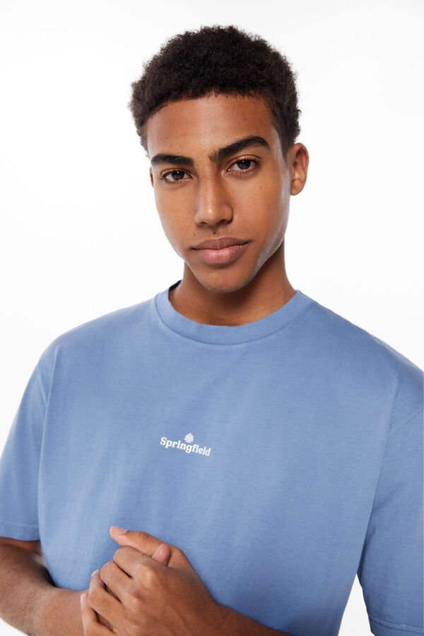 Springfield Camiseta lavada logo azul