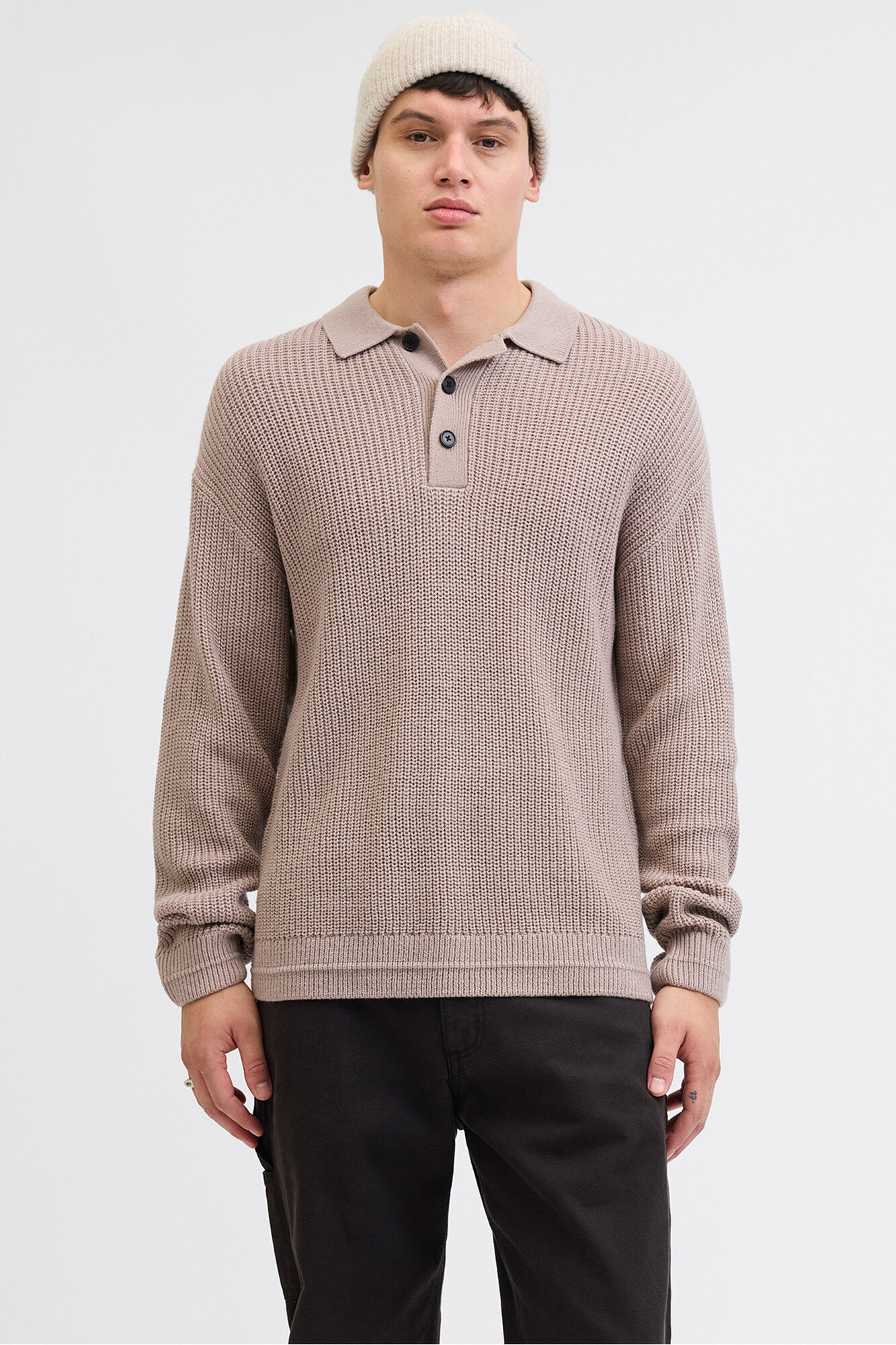 Jack & Jones Polo de punto con cuello abotonado