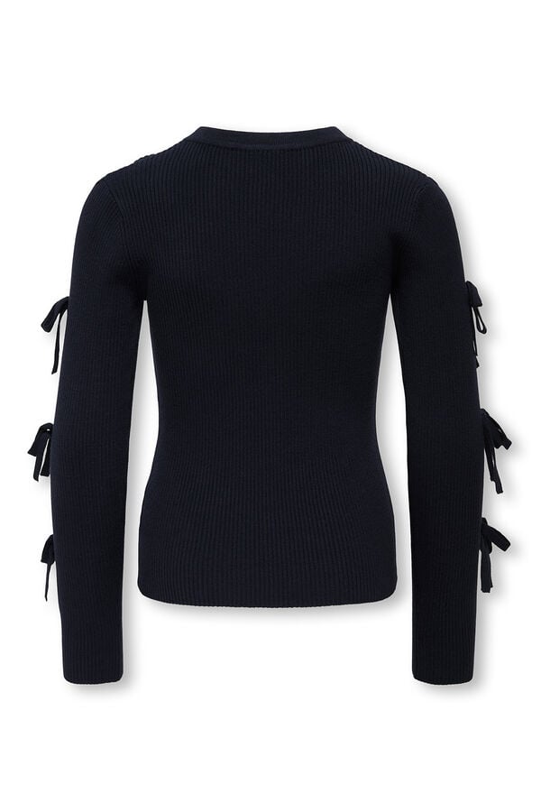 Only Girls Camisola com la&ccedil;os nas manga para menina azul