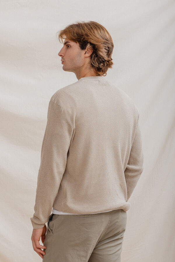 Celopman Jersey B&aacute;sico Cuadrille beige